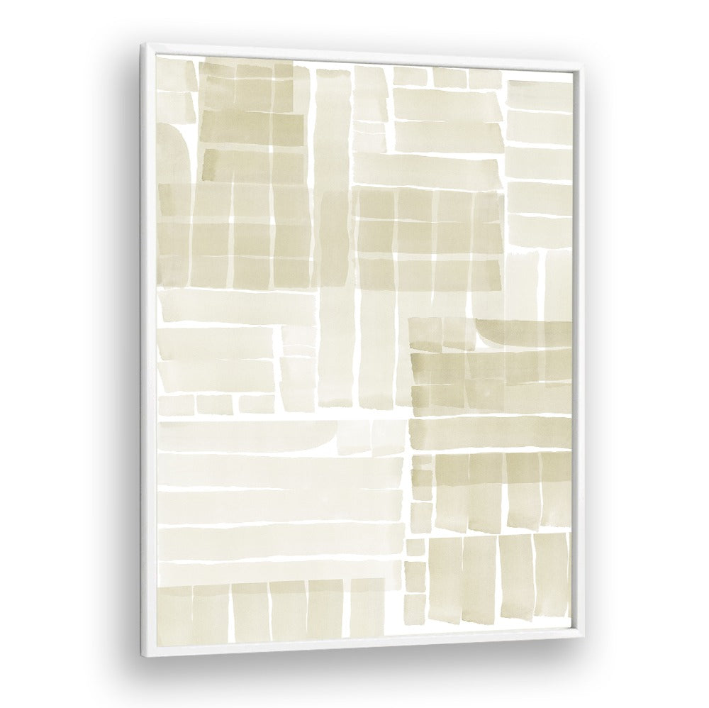 Transform your space with NEUTRAL TANGLE GRID II, ABSTRACT PAINTINGS featuring soft tones and geometric shapes.