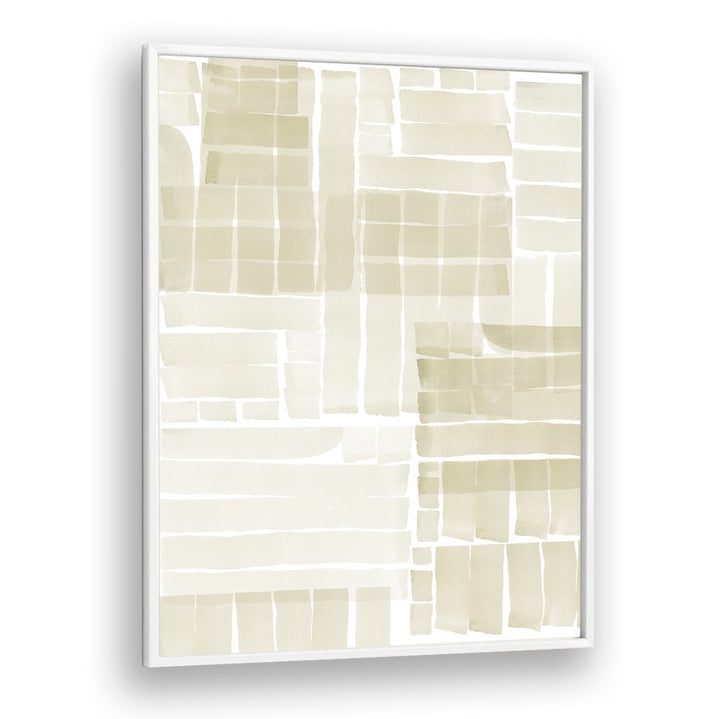 Transform your space with NEUTRAL TANGLE GRID II, ABSTRACT PAINTINGS featuring soft tones and geometric shapes.