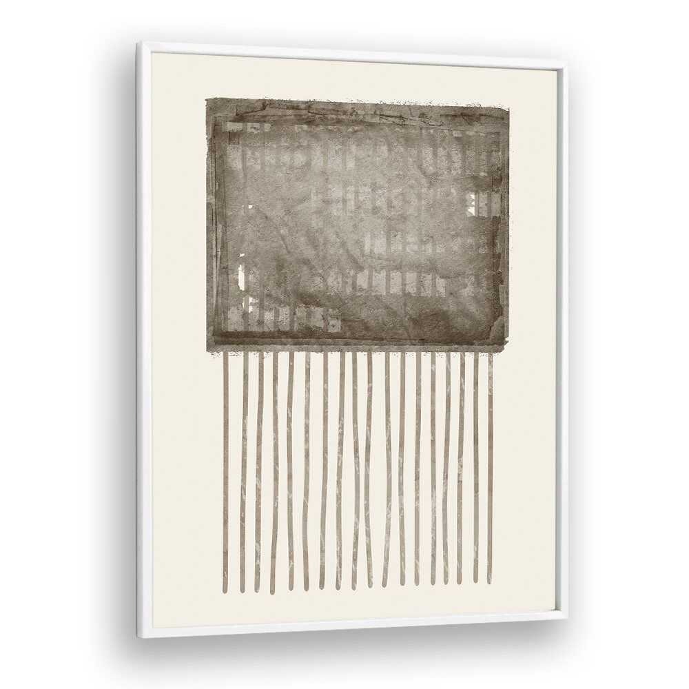 Cocoa Ropes I, geometric art prints featuring abstract 3D shapes and minimalist decor for stylish spaces.