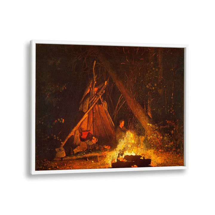 CAMP FIRE (1880) , VINTAGE PAINTINGS