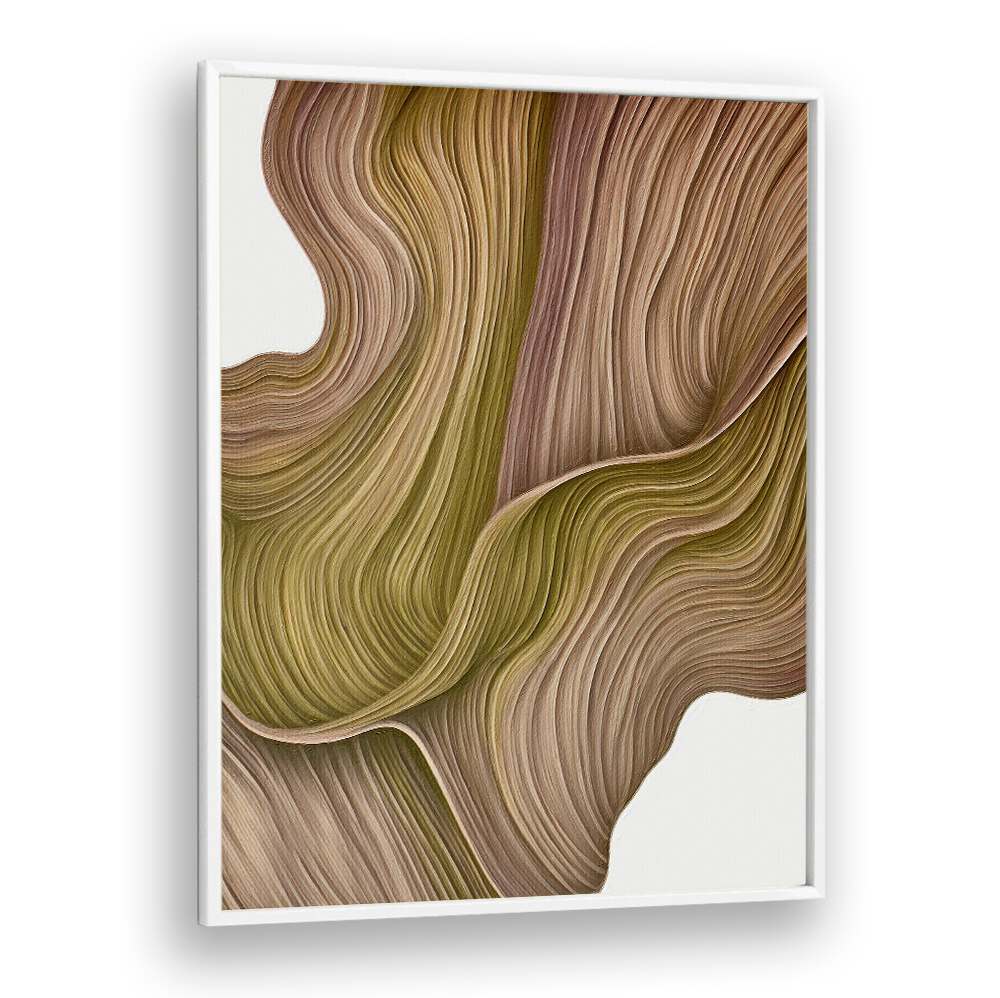 Elegant swirls in earthy tones characterize the NATURE LINE VI, ABSTRACT PAINTINGS, enhancing your sustainable lifestyle.