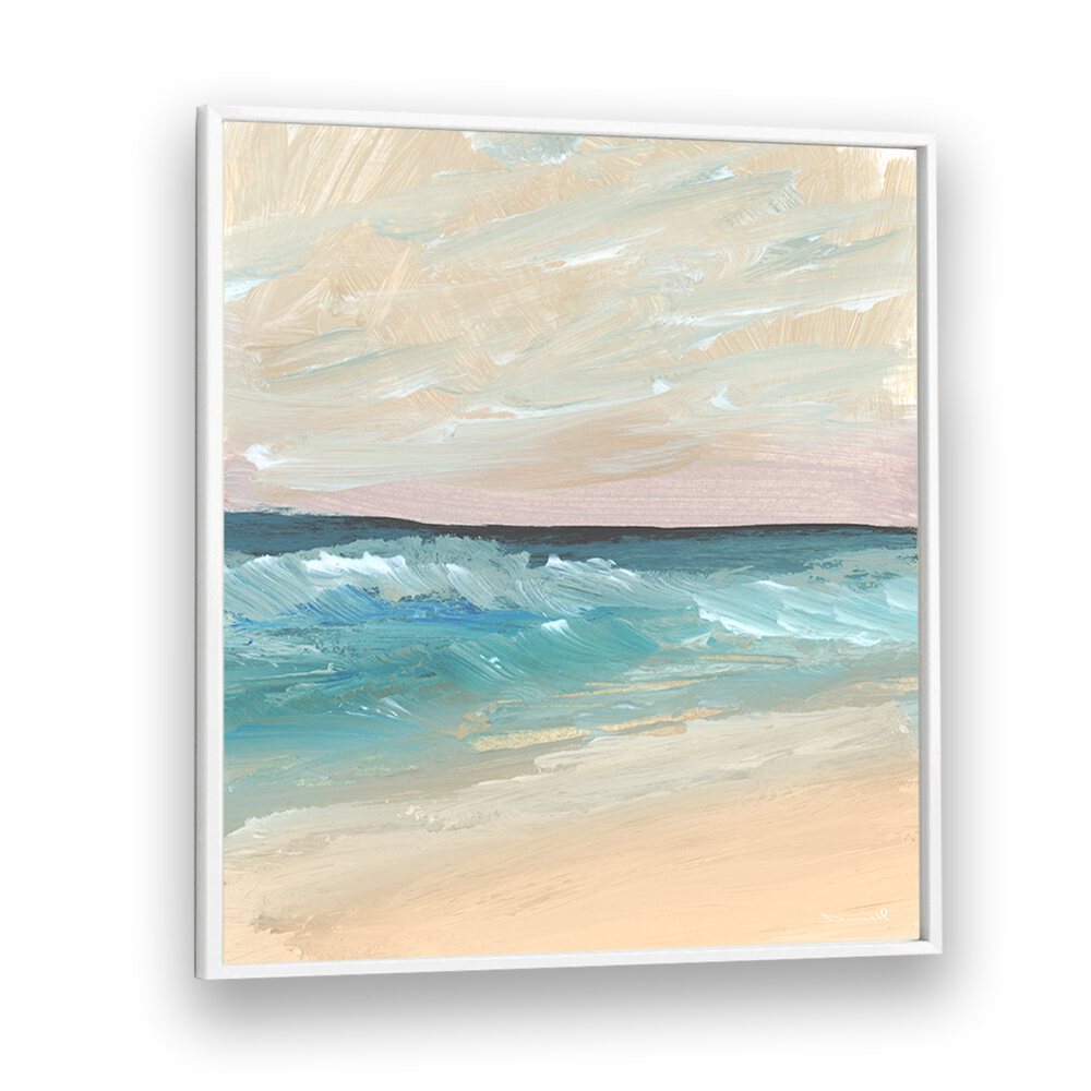 Serene BAY WAVES, ABSTRACT PAINTINGS showcase vibrant ocean hues, perfect for enhancing your home decor.