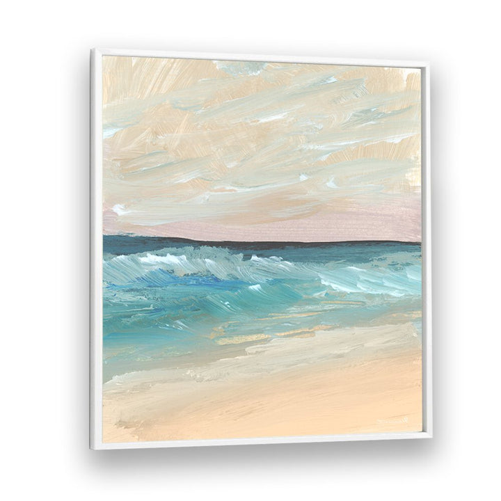 Serene BAY WAVES, ABSTRACT PAINTINGS showcase vibrant ocean hues, perfect for enhancing your home decor.
