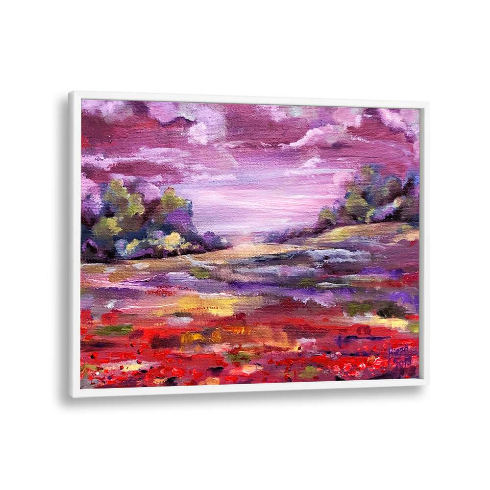 PURPLE , LANDSCAPE PAINTINGS