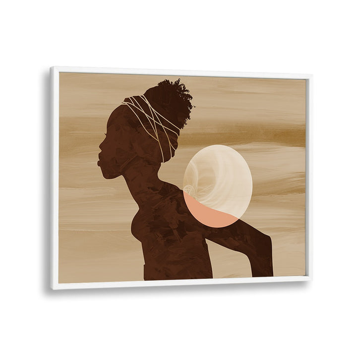 Capture the essence of the night with the ANGOLAN MOON, AFRICAN ART PAINTINGS, featuring a stunning silhouette design.