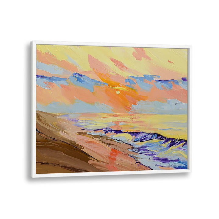 SUNSET AT THE BEACH , BEACH PAINTINGS