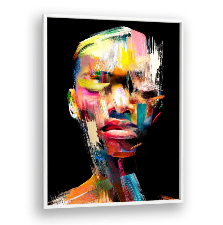 Vibrant colors showcase the FACELESS III, ABSTRACT PAINTINGS by Philippe HUGONNARD, perfect for modern decor.