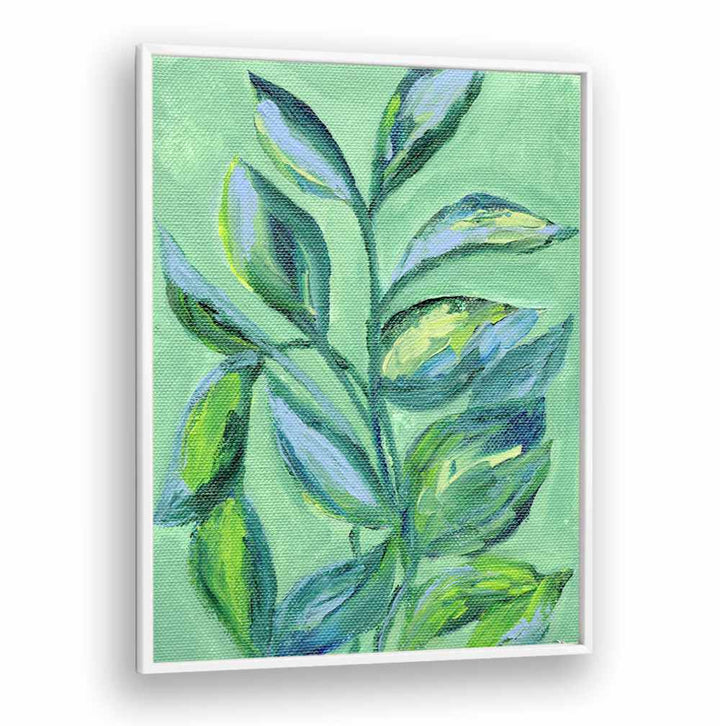 GREEN FOLIAGE , FLORAL FLOWER PAINTINGS