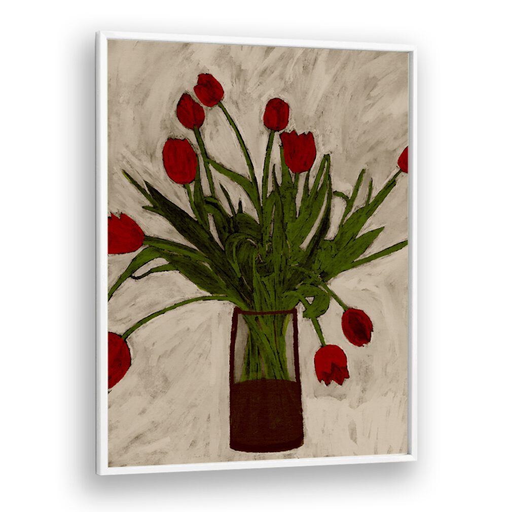 BOUQUET OF TULIPS ,  FLORAL FLOWER PAINTINGS