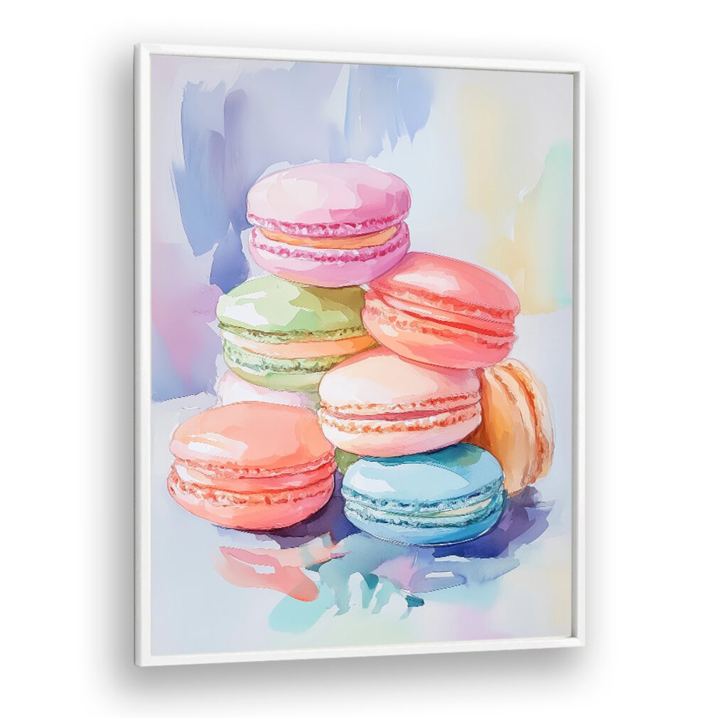 Delight in our COLORFUL MACARON, BAR art featuring vibrant French confections that brighten any dessert collection.