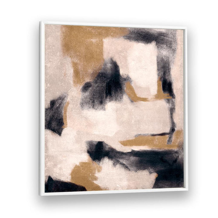 Abstract painting showcasing dynamic brushstrokes in neutral tones, perfect for modern decor. DYNAMIC BRUSHSTROKES, ABSTRACT PAINTINGS.