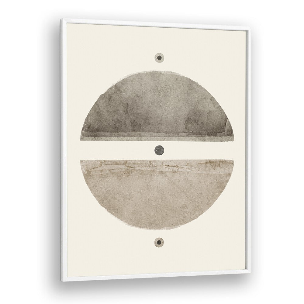 Taupe Enigma, geometric art prints featuring abstract 3D shapes, perfect for modern home decor.