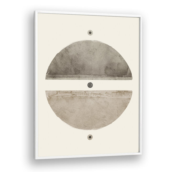 Taupe Enigma, geometric art prints featuring abstract 3D shapes, perfect for modern home decor.