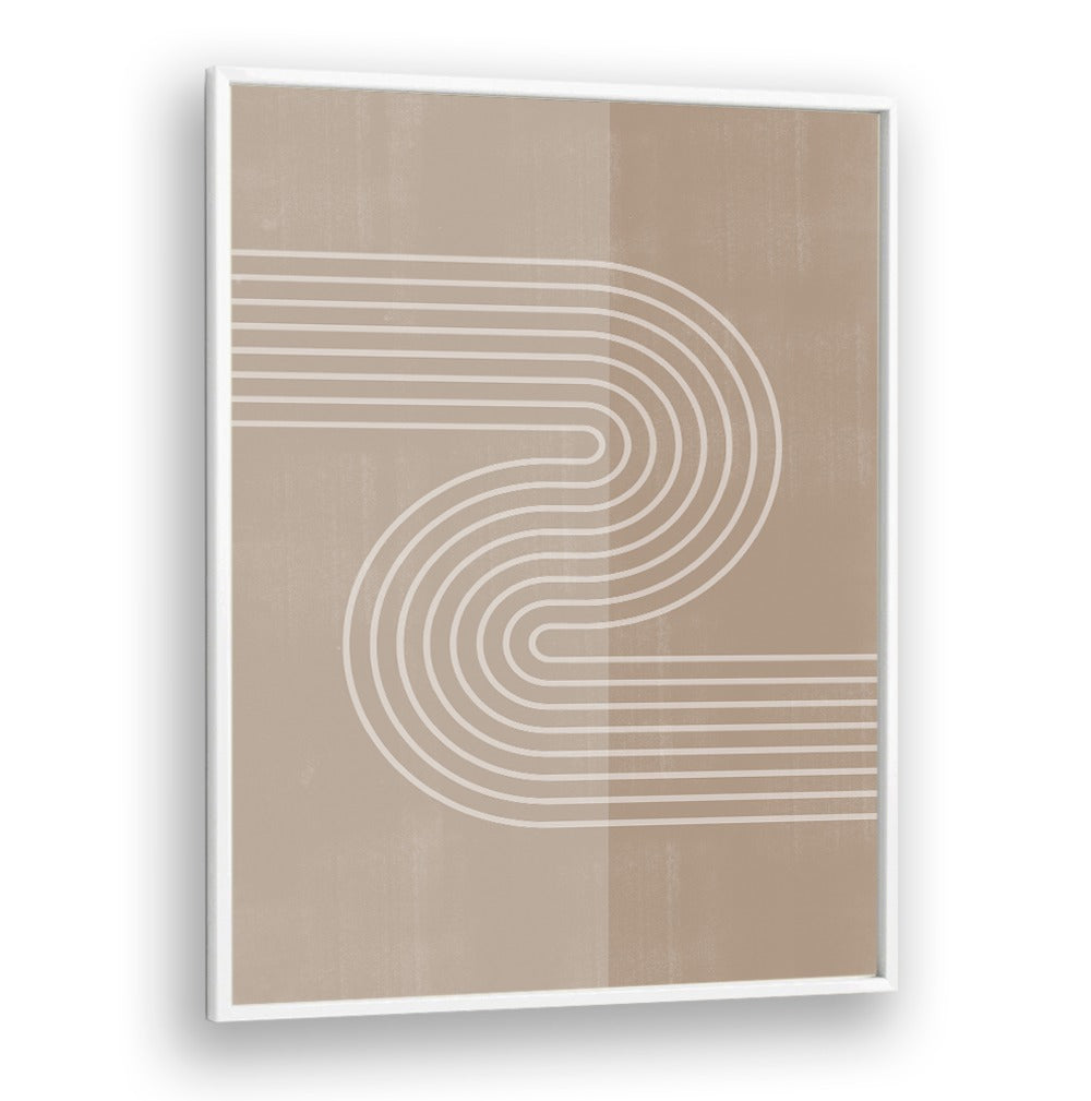 MINIMAL SIMPLE ARCH II, ABSTRACT PAINTINGS featuring elegant curves in a neutral palette, perfect for modern decor.