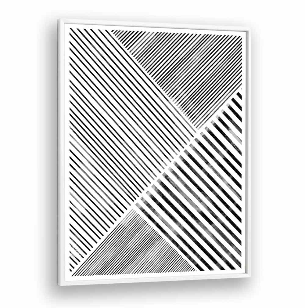 Elegant BLACK AND WHITE LINE ART, GEOMETRIC ART PRINTS featuring sleek diagonal patterns to enhance modern decor.