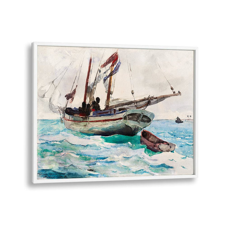 SCHOONER–NASSAU (CA. 1888–1889) ,  VINTAGE PAINTINGS