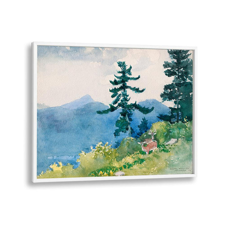 NORTH WOODS CLUB, ADIRONDACKS , VINTAGE PAINTINGS