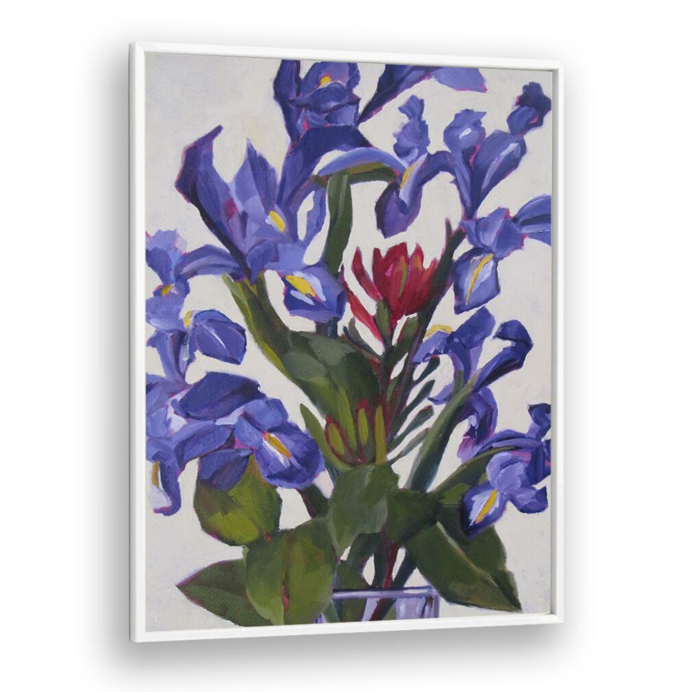 IRIS DESIGN , FLORAL FLOWER PAINTINGS