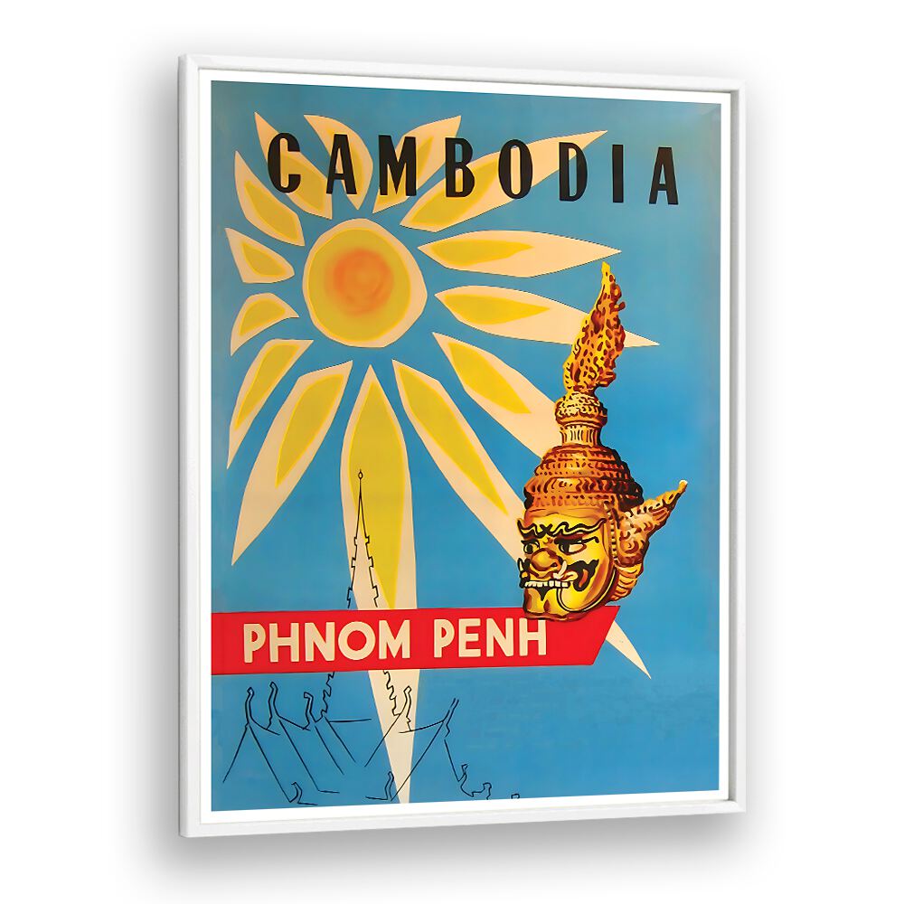 Explore the charm of Cambodia with our vibrant CAMBODIA, VINTAGE TRAVEL POSTERS featuring stunning designs.