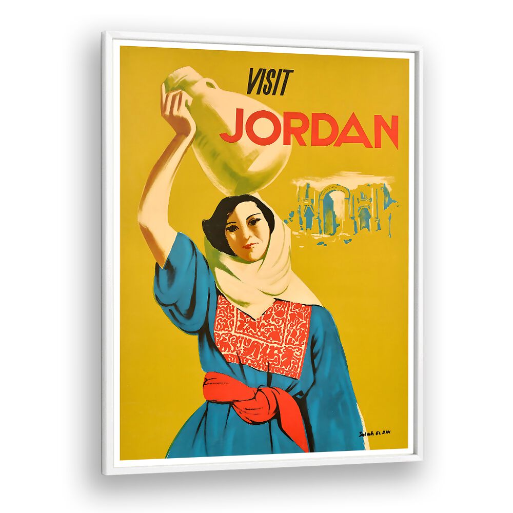 Captivating VISIT JORDAN, VINTAGE TRAVEL POSTERS showcase Jordan's rich culture and stunning landscapes. Perfect for decor!