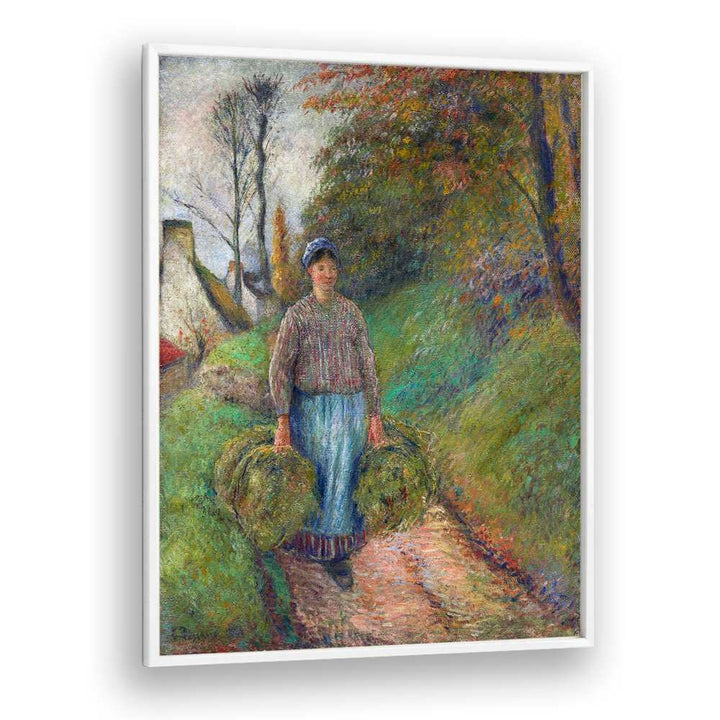 PEASANT WOMAN CARRYING TWO BUNDLES OF HAY (1883)  , VINTAGE PAINTINGS