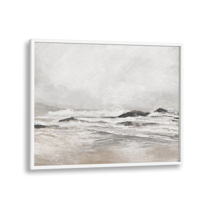 SEPTEMBER COAST, ABSTRACT PAINTINGS feature serene coastal hues and textures, perfect for enhancing any space.