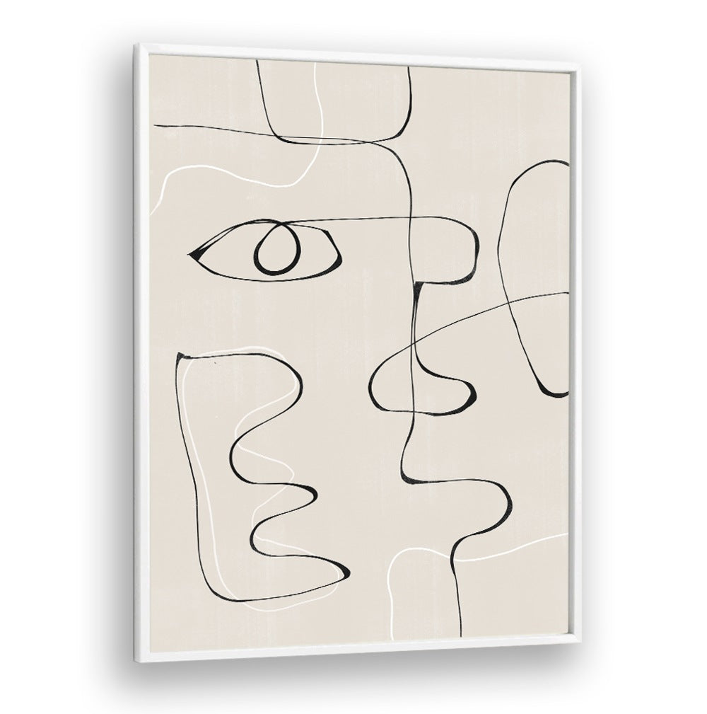Stylish ABSTRACT FACE NO II, LINE ART PAINTINGS enhance modern decor with elegant simplicity and captivating lines.