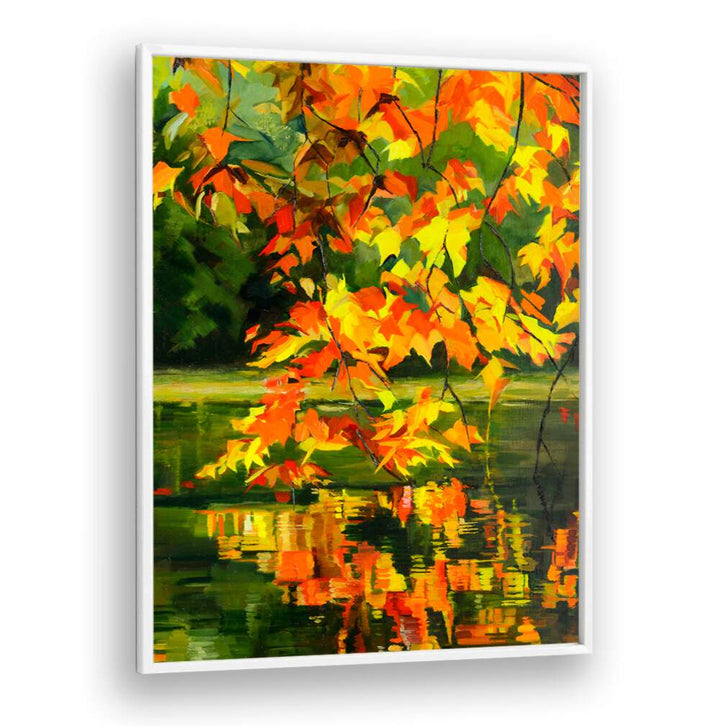 AUTUMN REFLECTIONS , LANDSCAPE PAINTINGS