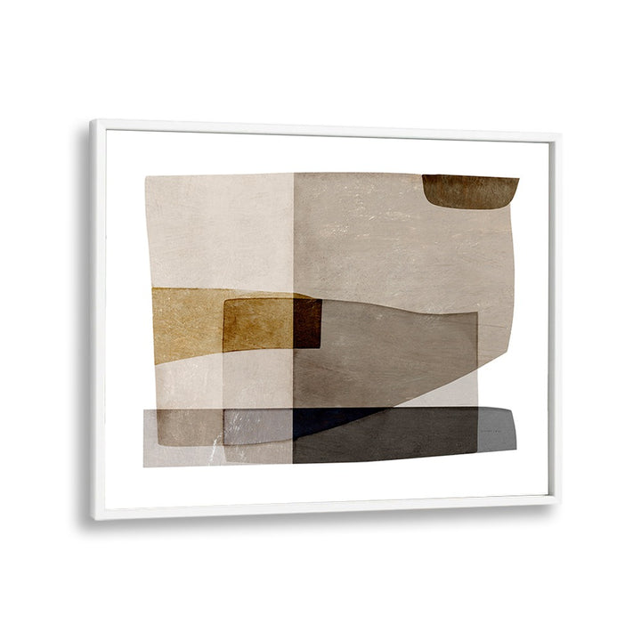 Elevate your decor with TRANSFORM, ABSTRACT PAINTINGS featuring unique shapes and earthy tones for creative inspiration.