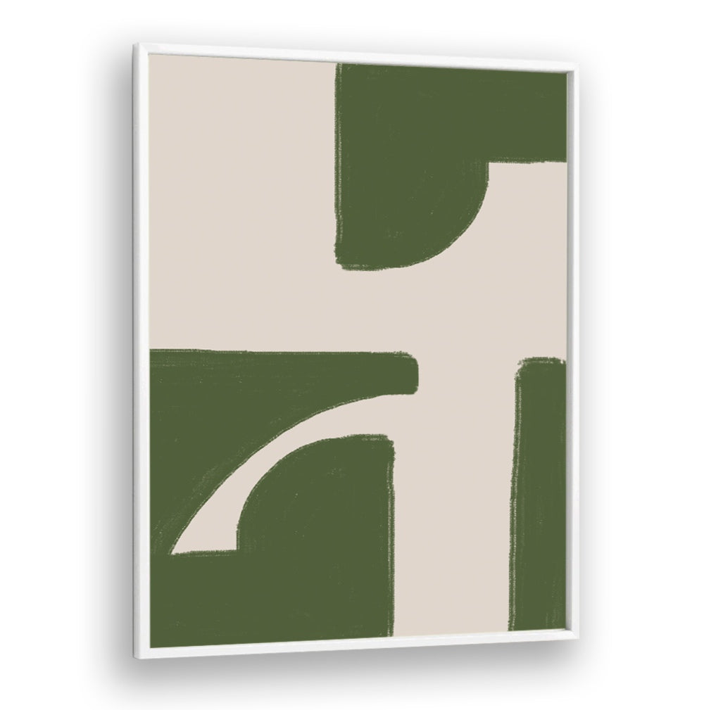 Elevate your decor with GREEN BEIGE MODERN, ABSTRACT PAINTINGS, blending contemporary style and soothing tones.