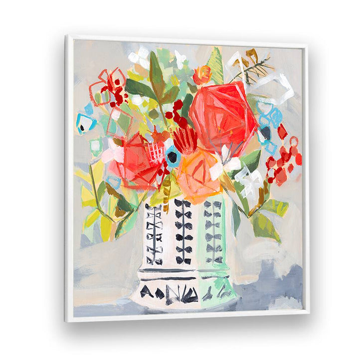 Vibrant MIRANDA S BOUQUET, FLORAL FLOWER PAINTINGS with abstract brushstrokes, perfect for any living space decor.