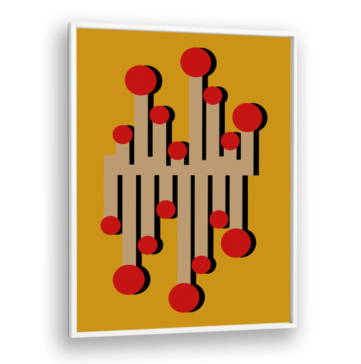 THE 1968 TELEPHONIST MUSTARD , GEOMETRIC ART PRINTS