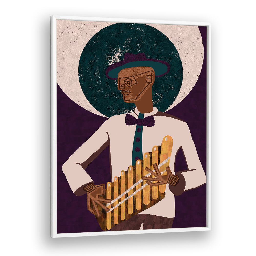 Stylish MUSICIAN GUY VI, MOVIE POSTERS design featuring a performer with an instrument, perfect for music lovers' decor.