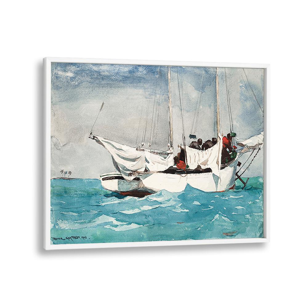 KEY WEST, HAULING ANCHOR (1903)  , VINTAGE PAINTINGS