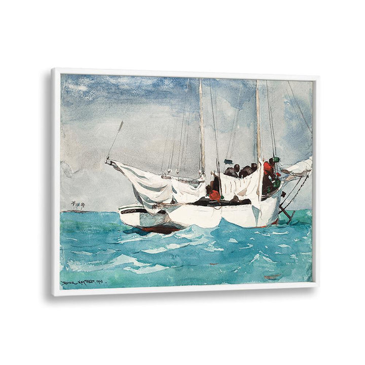 KEY WEST, HAULING ANCHOR (1903)  , VINTAGE PAINTINGS