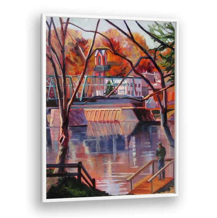 VIEW FROM LAMBERTVILLE , LANDSCAPE PAINTINGS