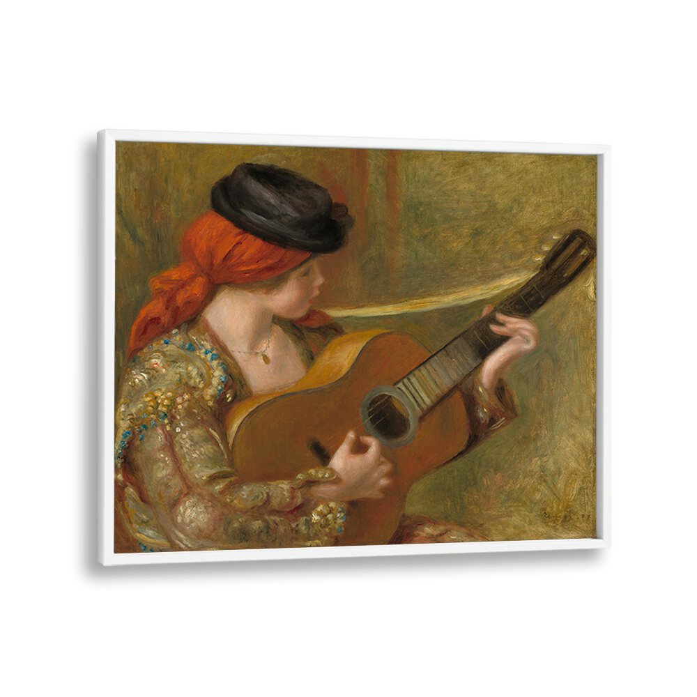 YOUNG SPANISH WOMAN WITH A GUITAR (1898) , VINTAGE PAINTINGS