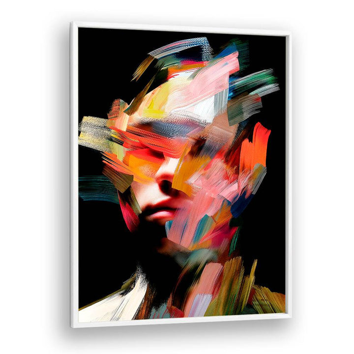 Faceless VII, abstract paintings by Philippe Hugonnard, showcase vibrant colors and unique style for modern decor.