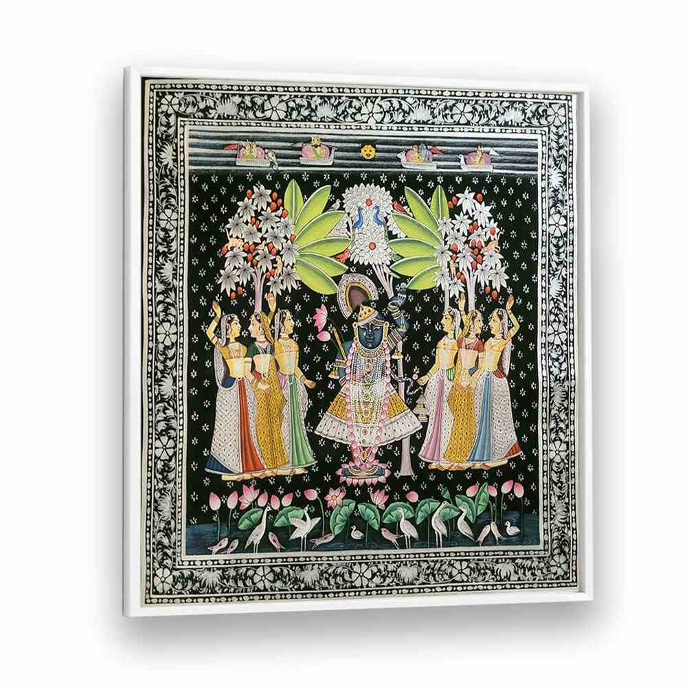 Beautifully crafted SHRINATH JI PICHWAI, INDIAN ART PAINTINGS showcasing Lord Krishna's divine charm for elegant home decor.