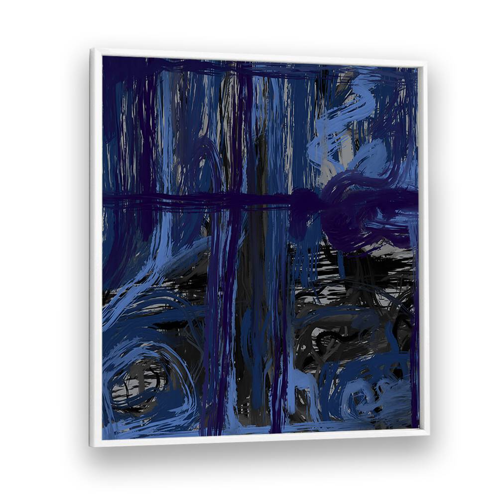 Serene BLUE OCEANIC, ABSTRACT PAINTINGS feature deep ocean hues, perfect for enhancing your home decor.