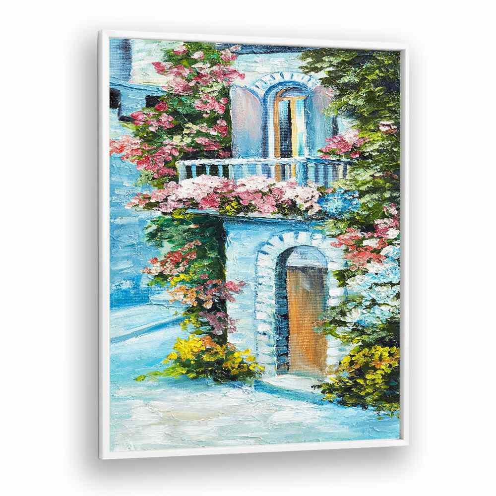 Pastel Haven Vintage European Paintings in White Plain Frame