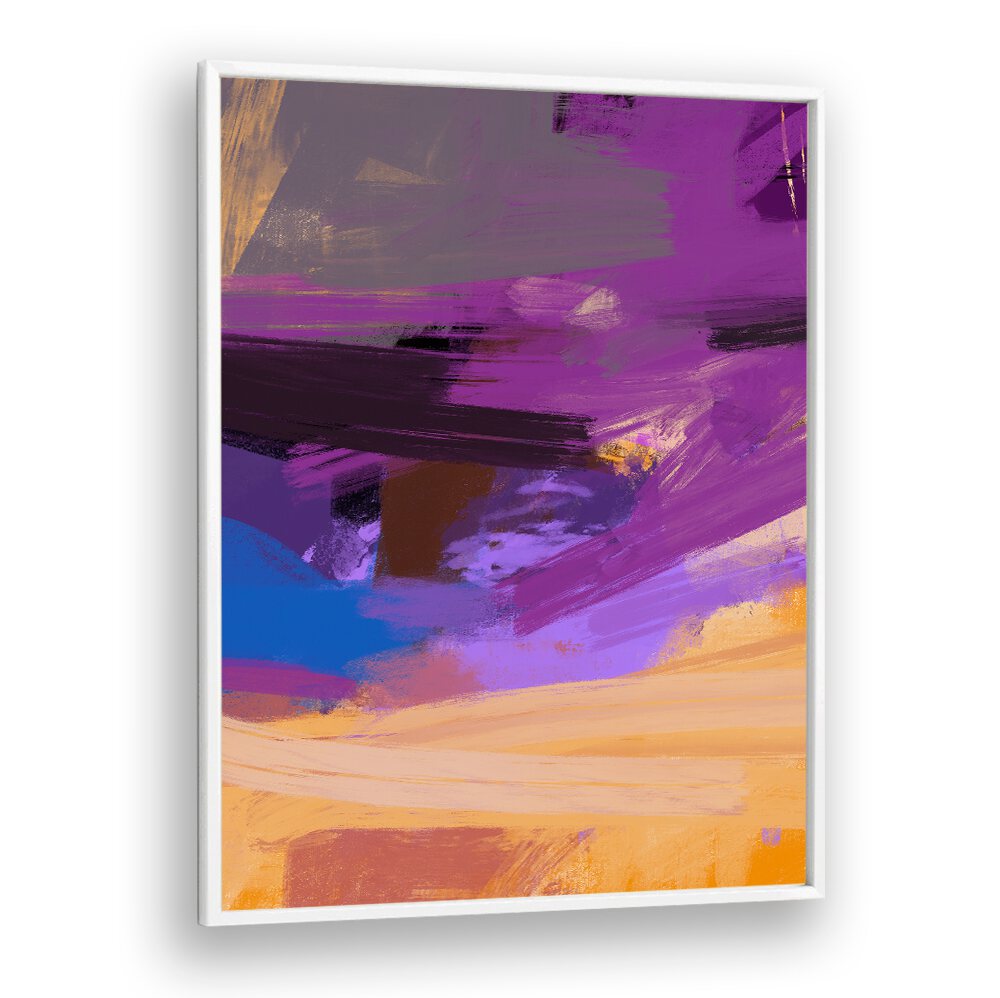 Vibrant colors and dynamic shapes in ABSTRACTION WITH DRAMATIC SKY II, ABSTRACT PAINTINGS for stunning decor.