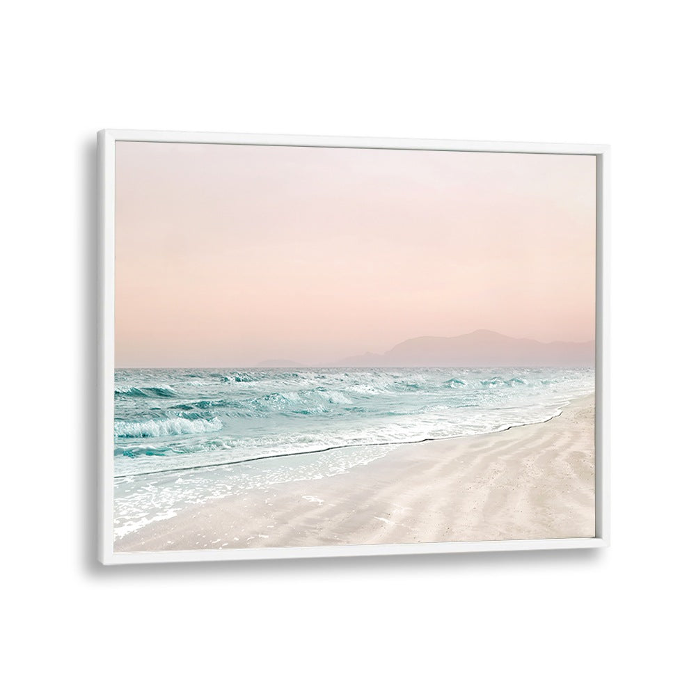 Tranquil BEACH VIBES VI, BEACH PAINTINGS with soft waves and pastel skies, perfect for coastal decor.
