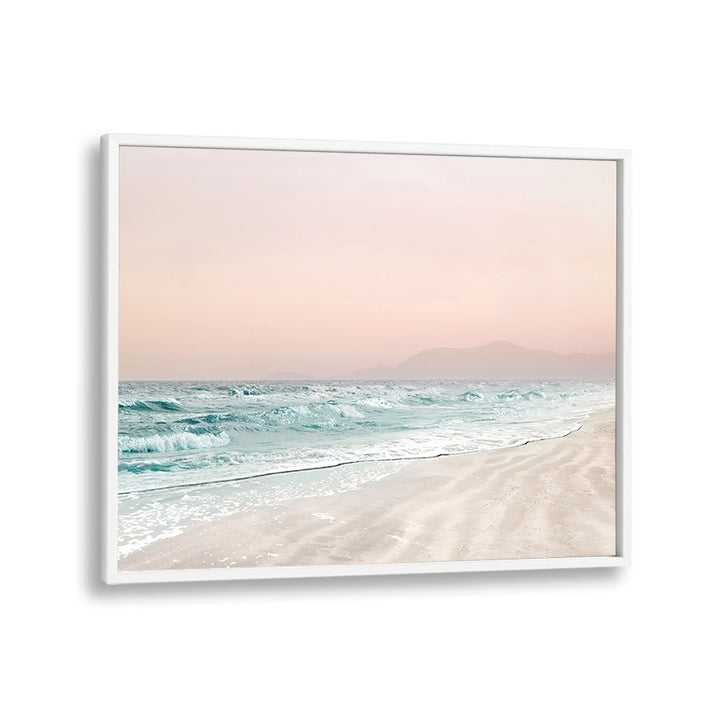 Tranquil BEACH VIBES VI, BEACH PAINTINGS with soft waves and pastel skies, perfect for coastal decor.