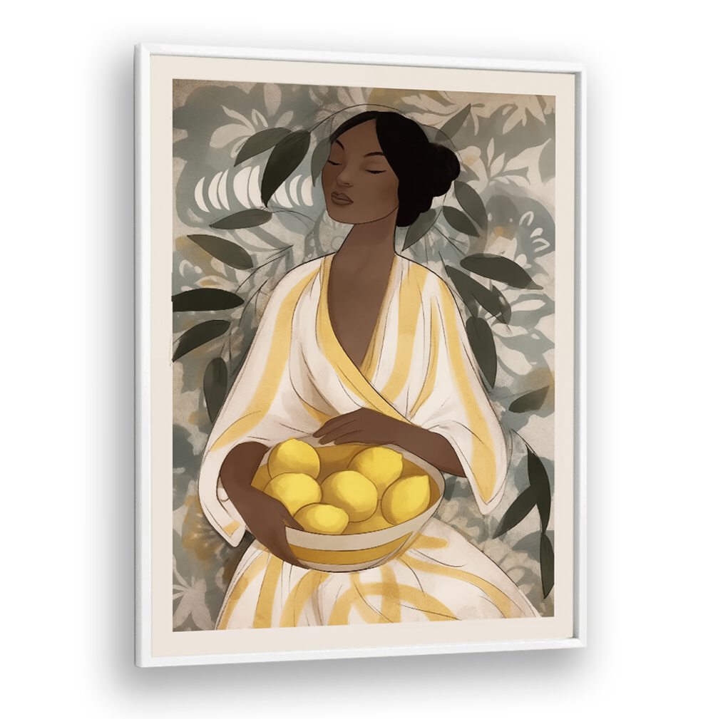 CITRUS GARDEN WOMAN , PORTRAITS & FIGURATIVE ILLUSTRATIONS