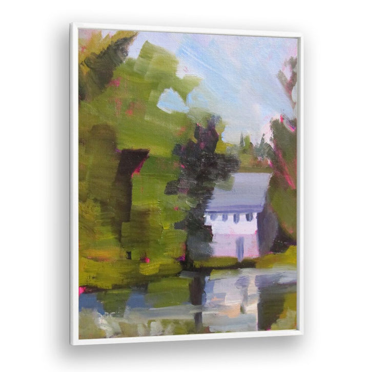 EAST WINDSOW POND , LANDSCAPE PAINTINGS