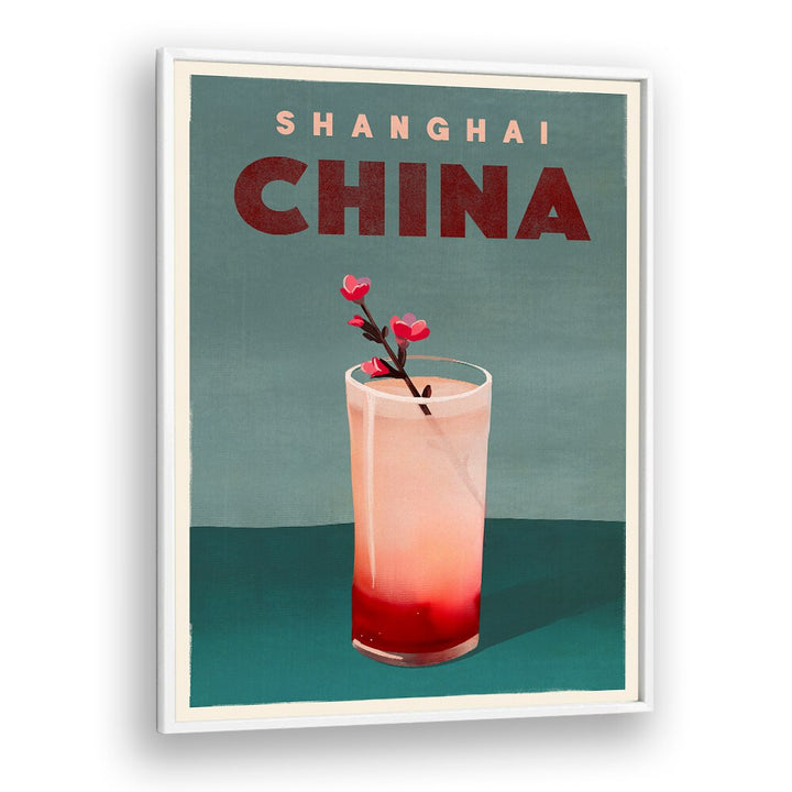 TRAVEL POSTER COCKTAIL SHANGHAI CHINA BY THE WHISKEY GINGER ,BAR POSTERS , BAR ART PRINTS