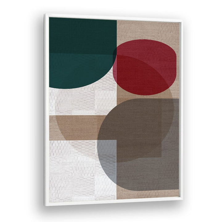 WOVEN BLUE GREEN RED II, GEOMETRIC ART PRINTS feature vibrant colors and bold shapes for a modern decor upgrade.