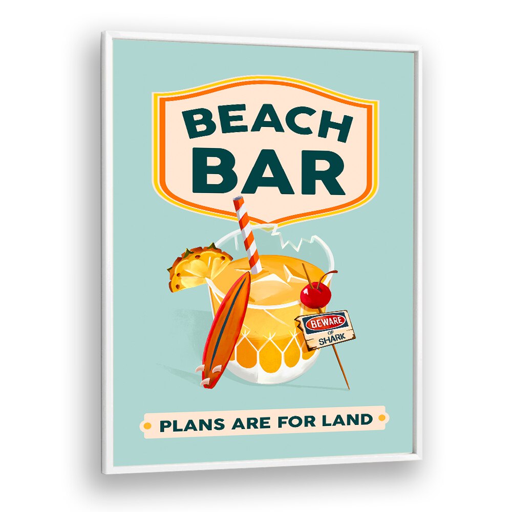 BEACH BAR SUMMER TROPICAL COCKTAIL BAR ART , BAR POSTERS , BAR ART PRINTS