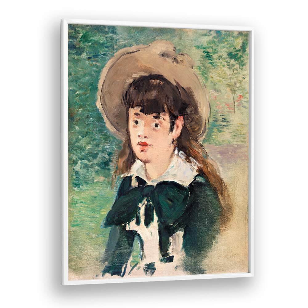 YOUNG GIRL ON A BENCH (FILLETTE SUR UN BANC), (1880) BY EDOUARD MANET , VINTAGE PAINTINGS